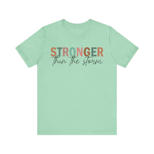Heather Mint Find Your Strength Tee – Stronger Than the Storm Shirt