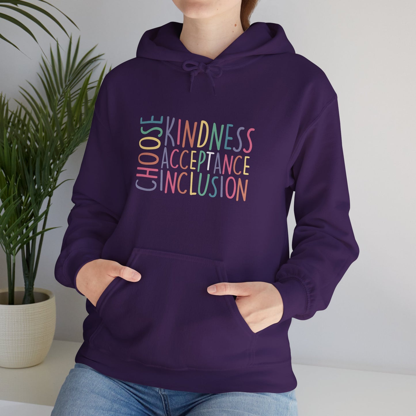 CHOOSE KINDNESS Hoodie – Colorful Inclusion & Acceptance Design