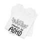 T-Shirt POWERED BY ADHD – Floral ADHD T Shirt for Teens & Adults