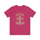 Berry Empowering Message Tee – Faith Over Fear Shirt for Men & Women