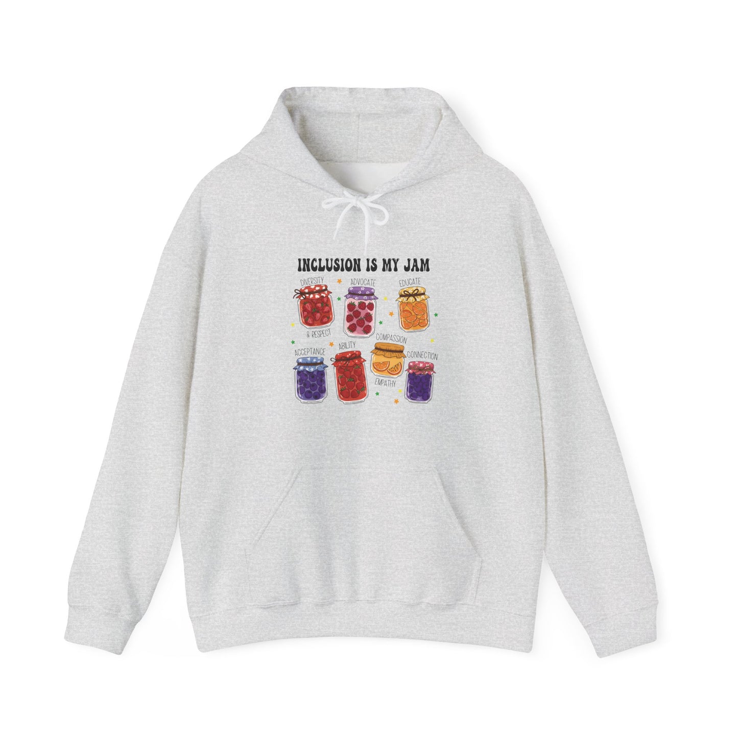 INCLUSION IS MY JAM Hoodie – Colorful Inclusion Awareness Hoodie