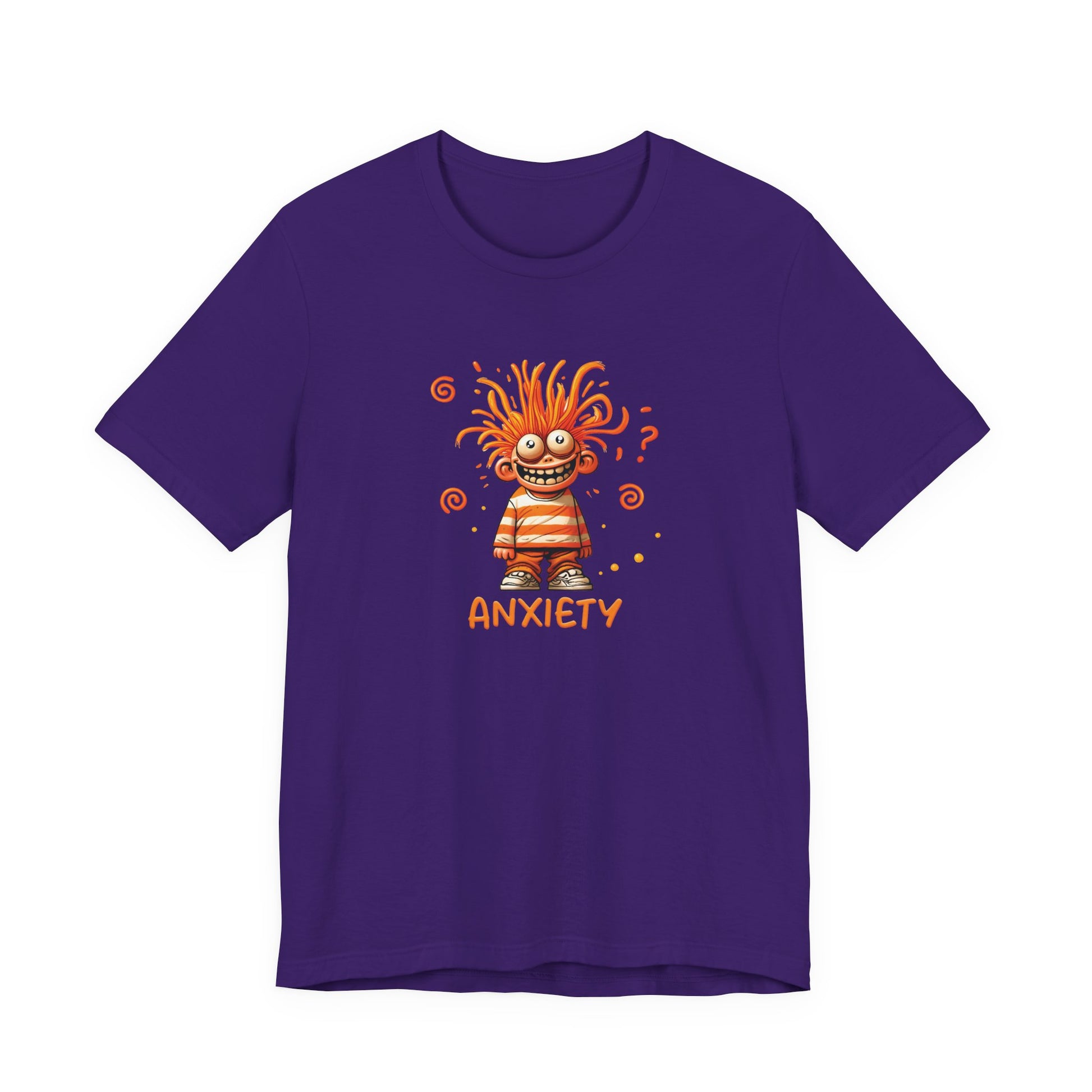 T-Shirt ANXIETY Cartoon Funny Anxiety Shirt — Mental Health Graphic Tee