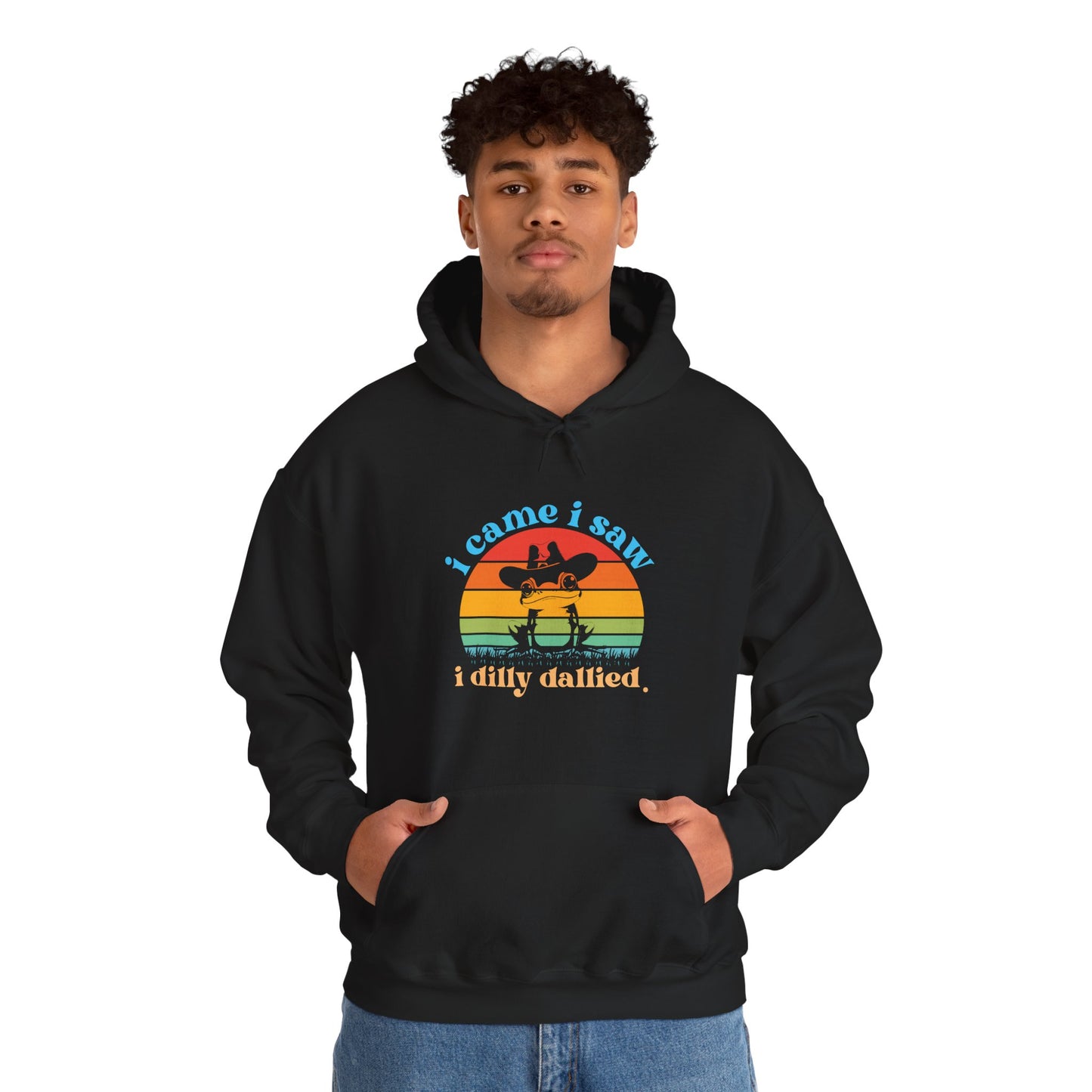 Hoodie i came i saw i dilly dallied Hoodie – Funny ADHD Frog Hoodie