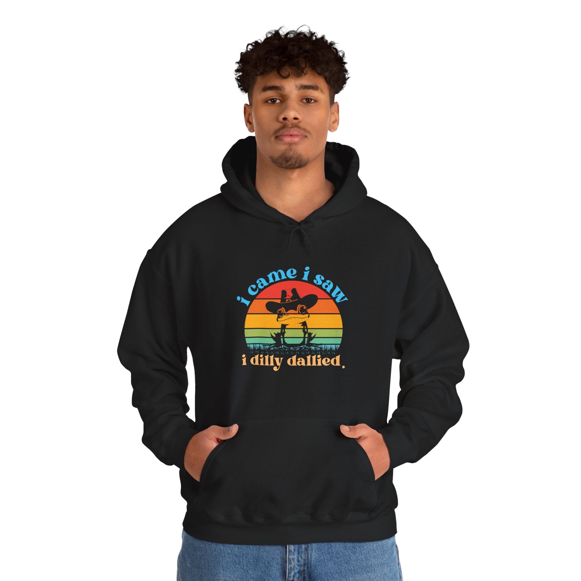 Hoodie i came i saw i dilly dallied Hoodie – Funny ADHD Frog Hoodie
