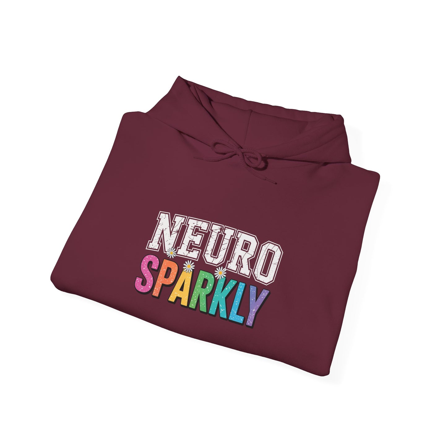 NEURO SPARKLY Autism Hoodie – Bold Varsity Floral Graphic Hoodie