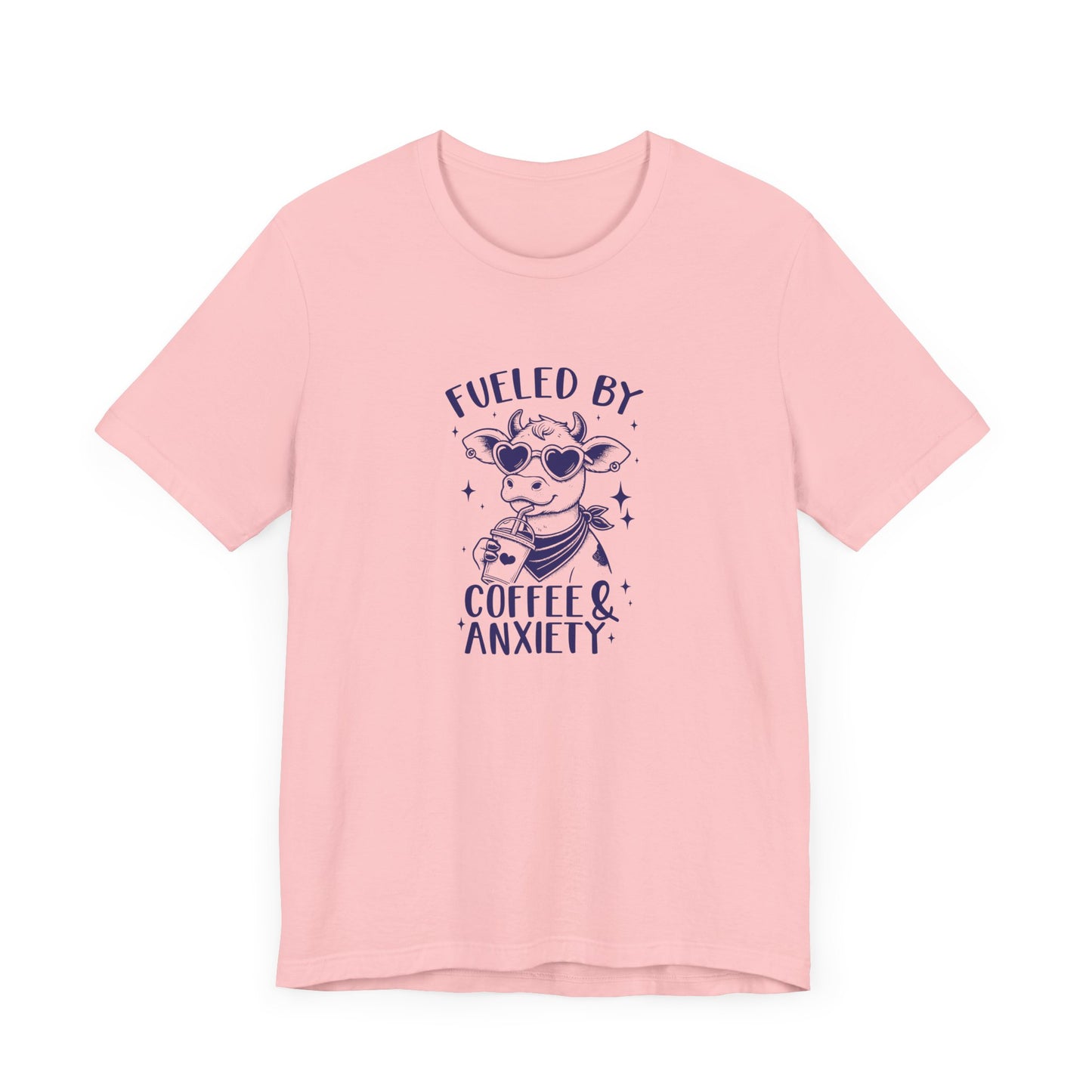 T-Shirt Fueled by Coffee and Anxiety – Funny Women's Anxiety T-shirt