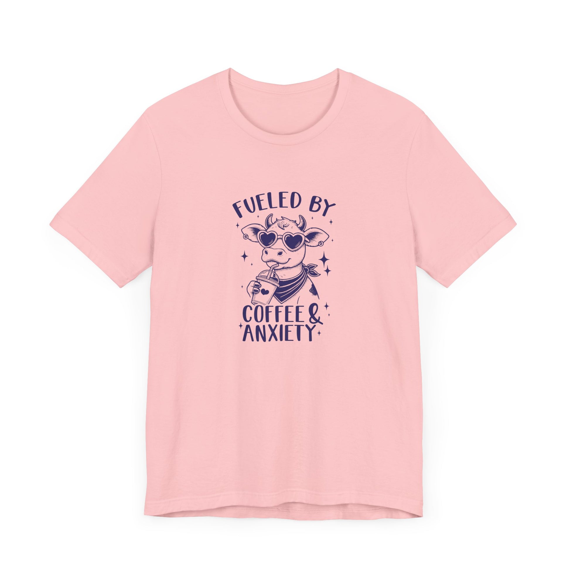 T-Shirt Fueled by Coffee and Anxiety – Funny Women's Anxiety T-shirt