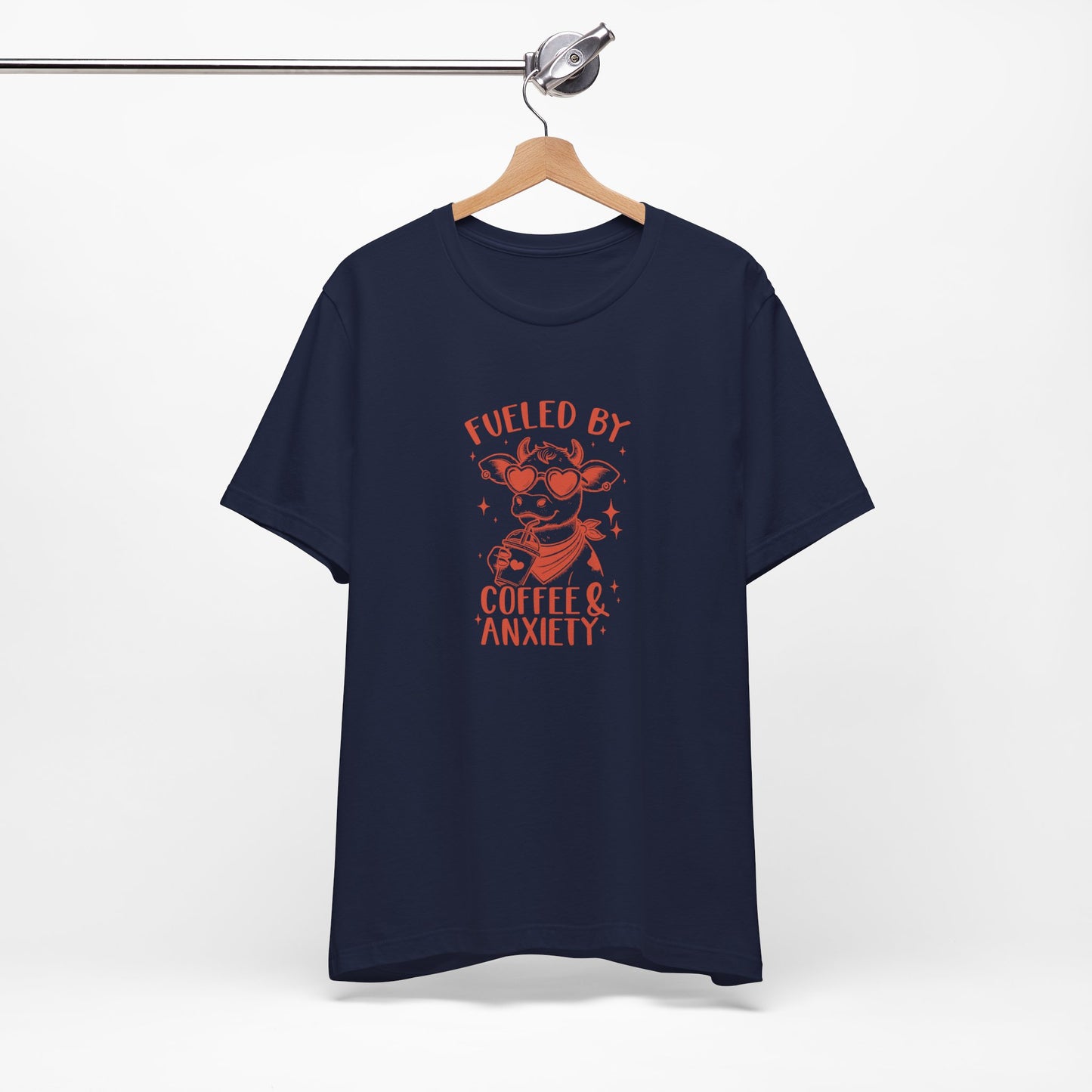 T-Shirt Fueled by Coffee and Anxiety – Funny Women's Anxiety T-shirt