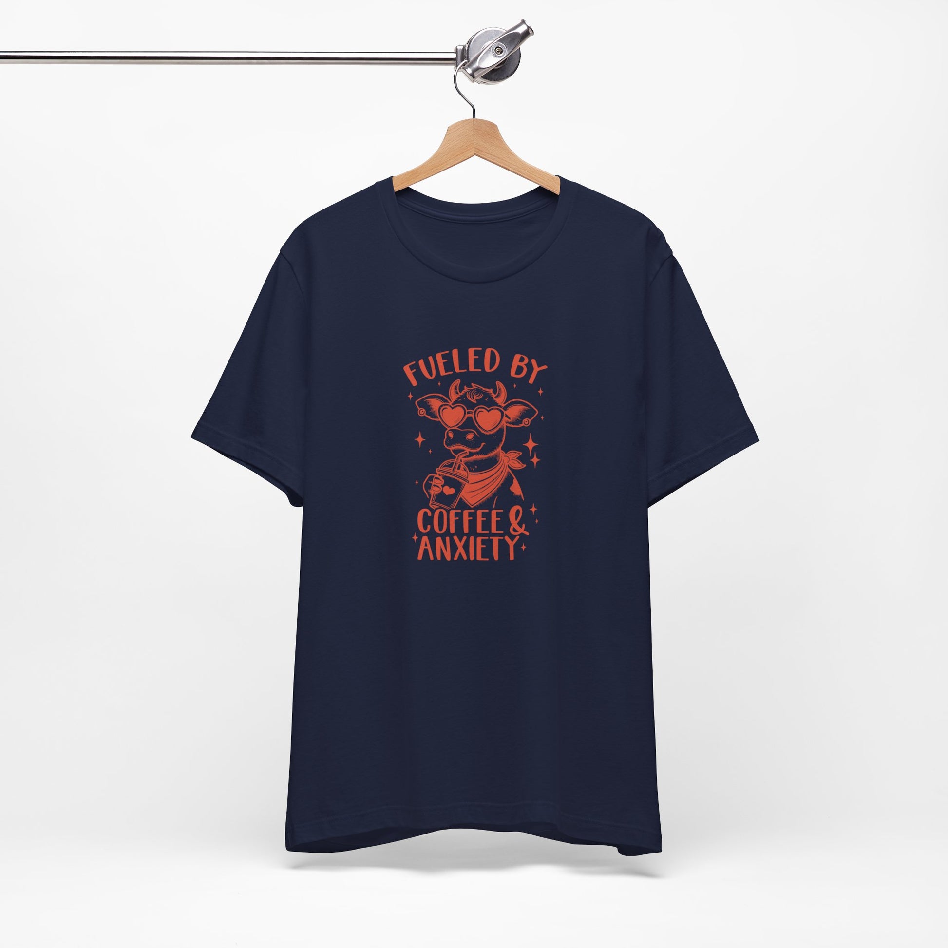T-Shirt Fueled by Coffee and Anxiety – Funny Women's Anxiety T-shirt
