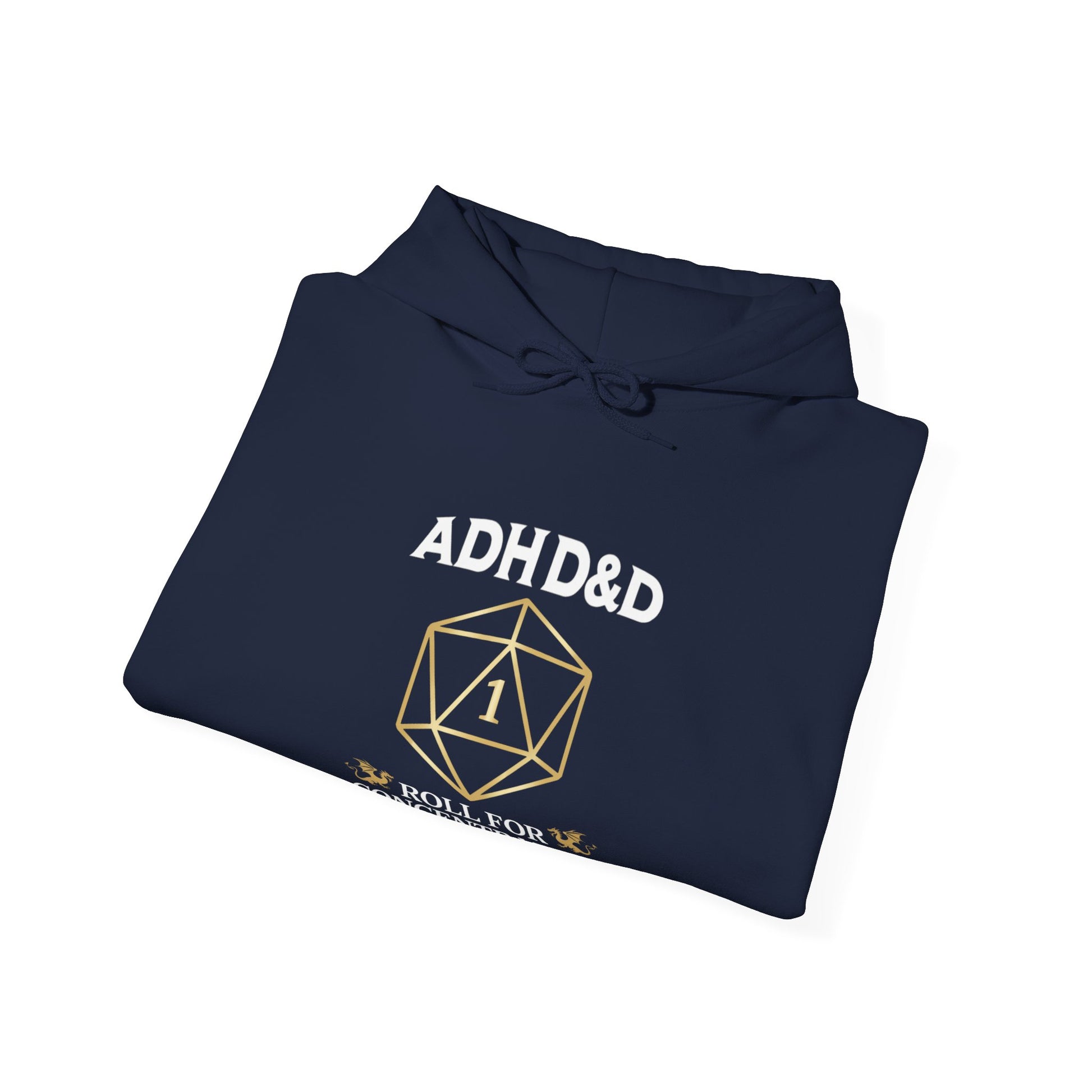 Hoodie ADHD&D Roll for Concentration Hoodie – Funny ADHD Graphic Hoodie