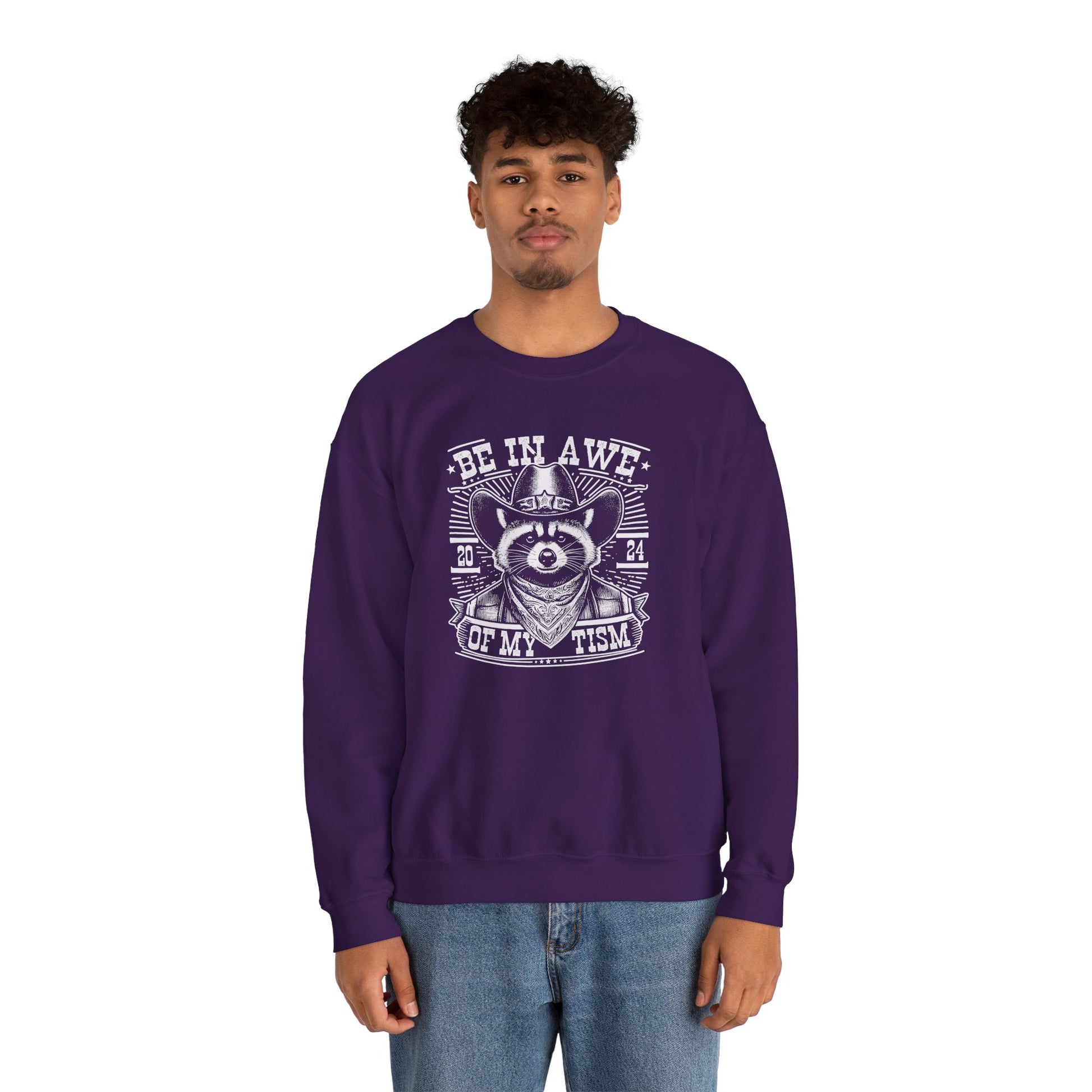 Sweatshirt BE IN AWE OF MY 'TISM Western Meme Autism Sweatshirt