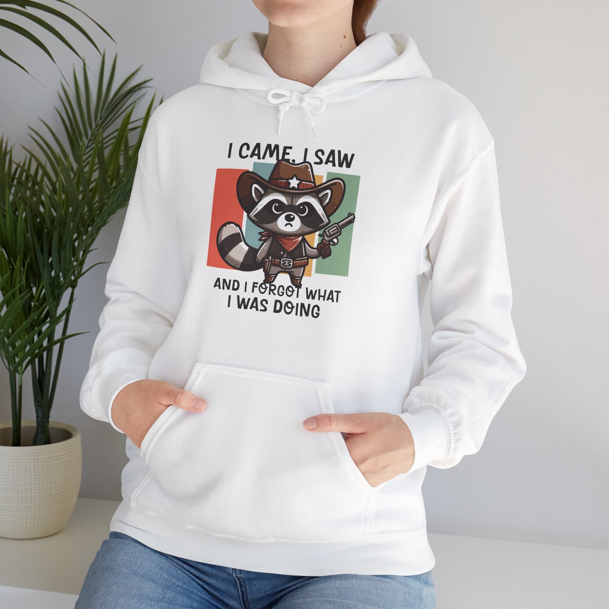 Hoodie I Came I Saw And I Forgot Hoodie – Funny ADHD Raccoon Hoodie