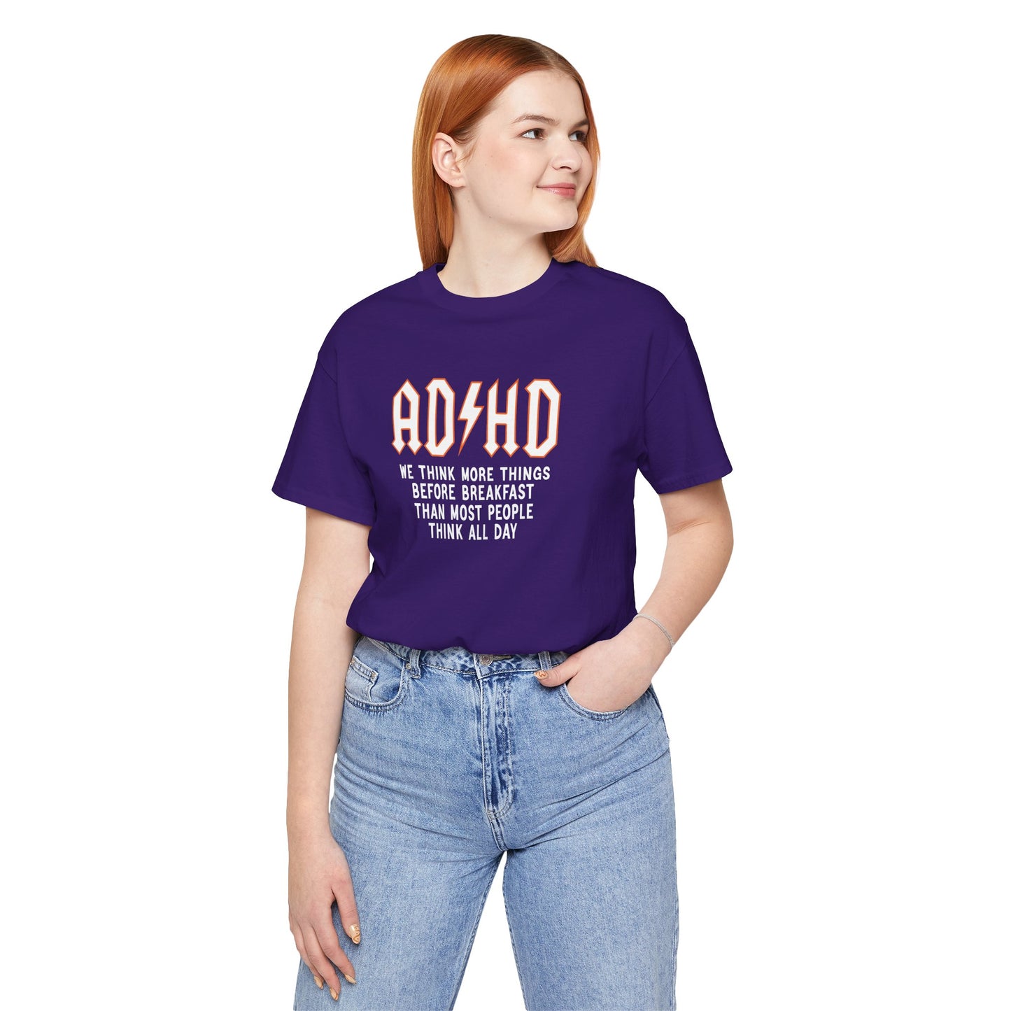 T-Shirt ADHD Lightning Bolt T-Shirt – Bold Funny ADHD Graphic Tee