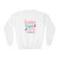 White Bunny Kisses & Easter Wishes Sweatshirt | Cute Easter Sweatshirt for Kids