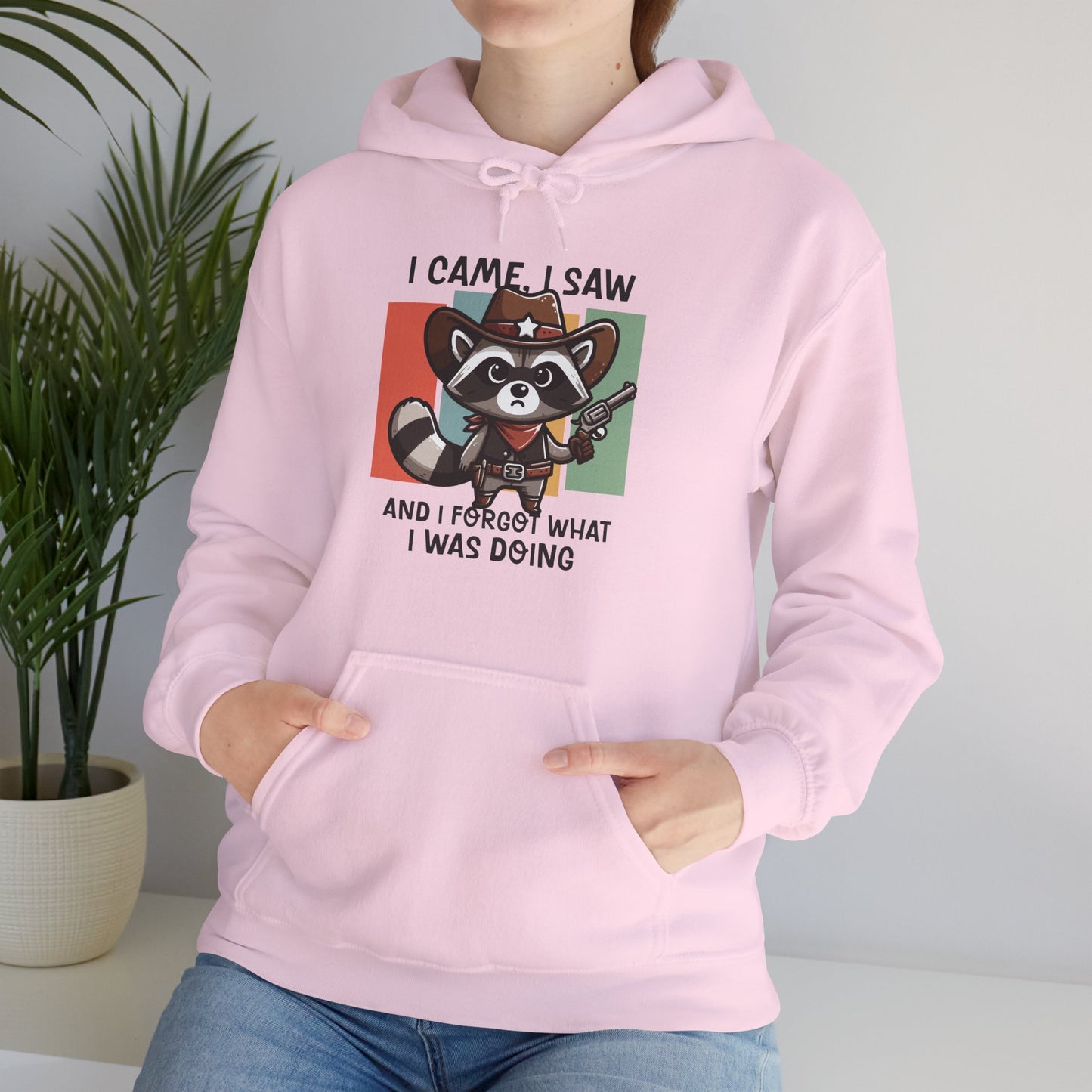 Hoodie I Came I Saw And I Forgot Hoodie – Funny ADHD Raccoon Hoodie