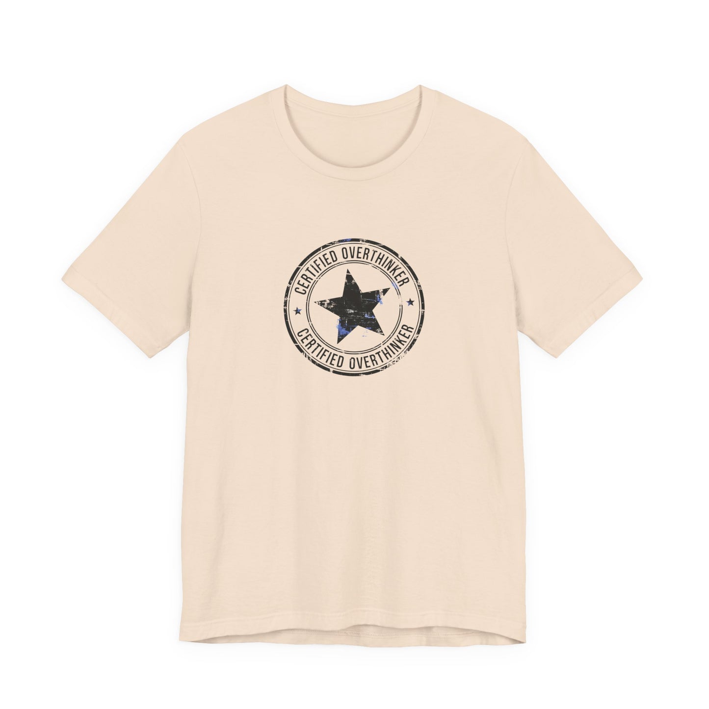 T-Shirt CERTIFIED OVERTHINKER T-Shirt – Vintage Stamp Seal Graphic Tee