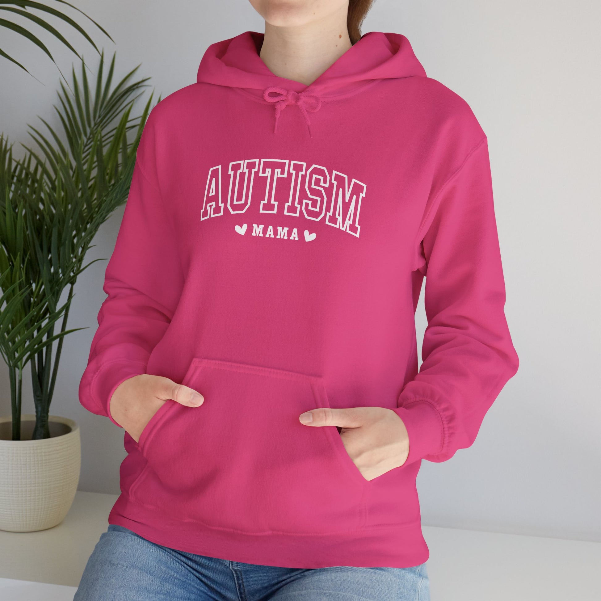 Hoodie AUTISM MAMA Hoodie – Collegiate-Inspired Supportive Mom Design