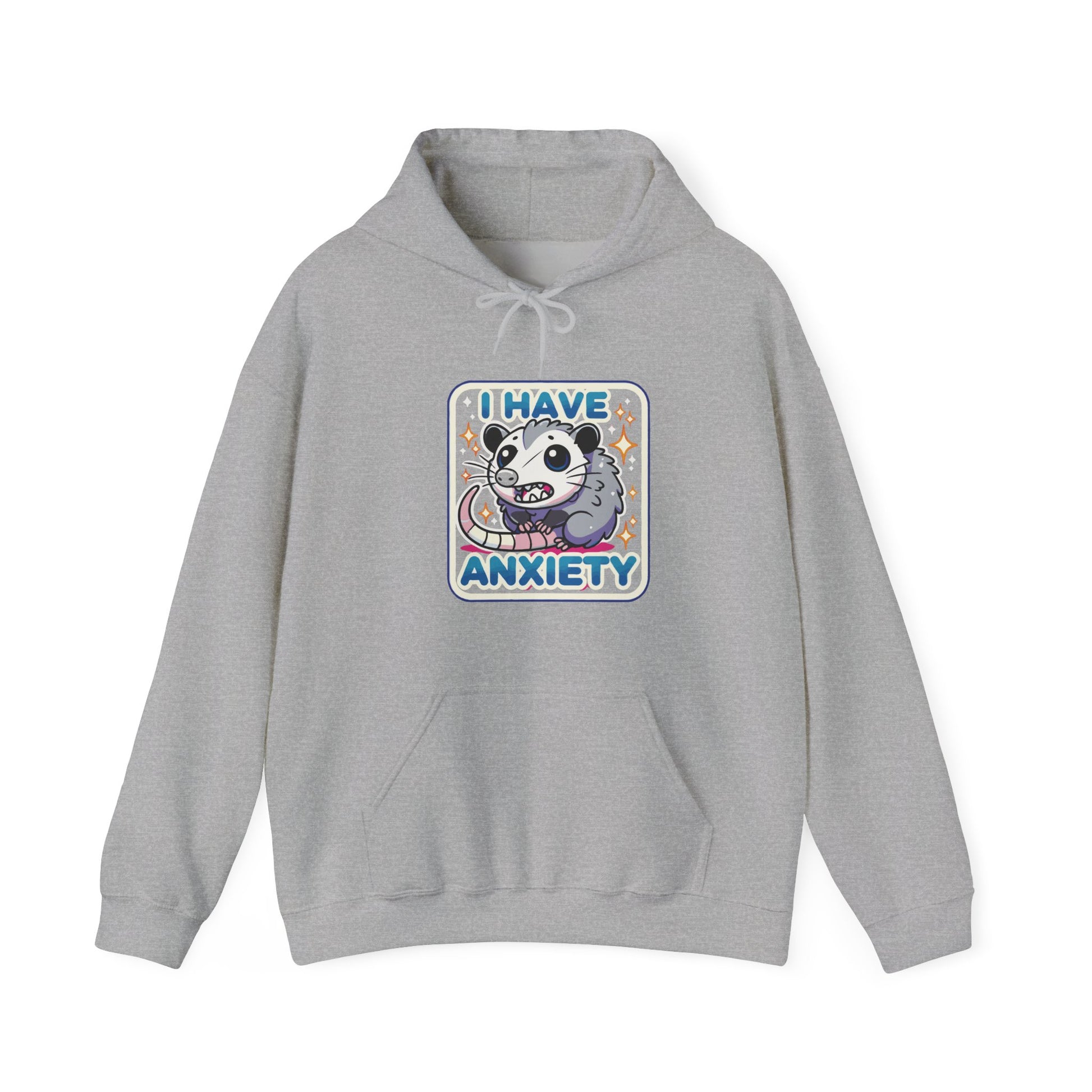 Hoodie I Have Anxiety Hoodie – Funny Opossum Hoodie for Women