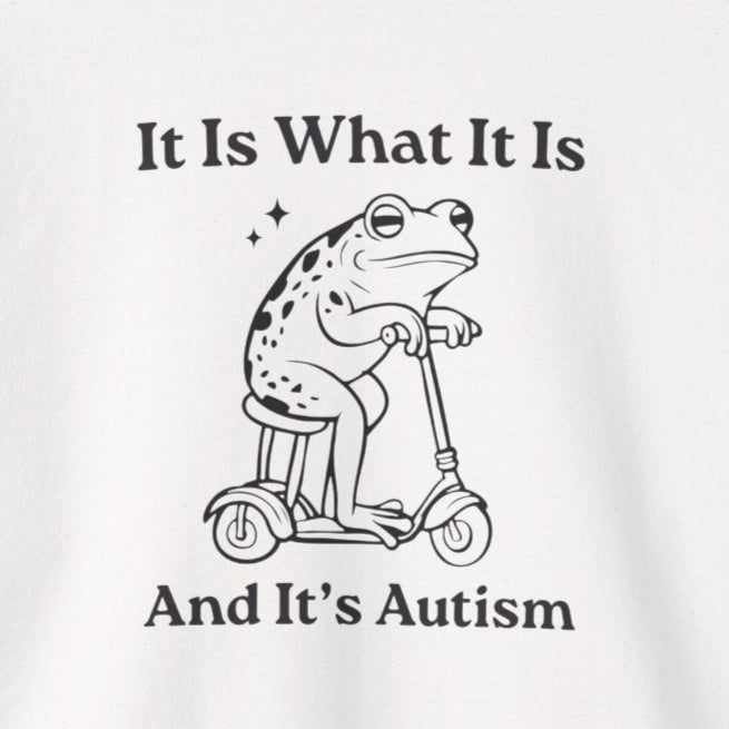 Sweatshirt It Is What It Is And It’s Autism Funny Sweatshirt for Adults & Teens