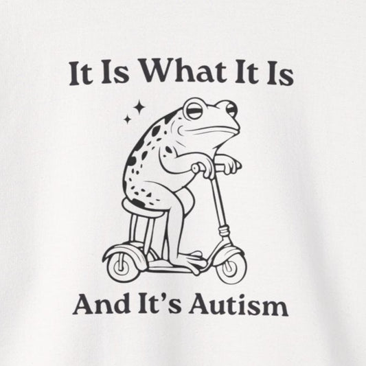 Sweatshirt It Is What It Is And It’s Autism Funny Sweatshirt for Adults & Teens