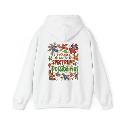 I believe in a SPECTRUM of Possibilities Hoodie – Colorful Back Print