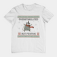 T-Shirt Overstimulated But Festive - Ugly Christmas Sweater Shirt Opossum
