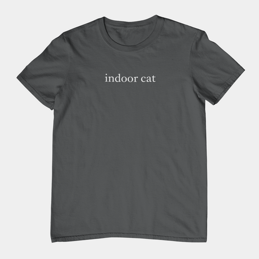 T-Shirt indoor cat Shirt – Funny Introvert Minimalist Cat Lover T-Shirt