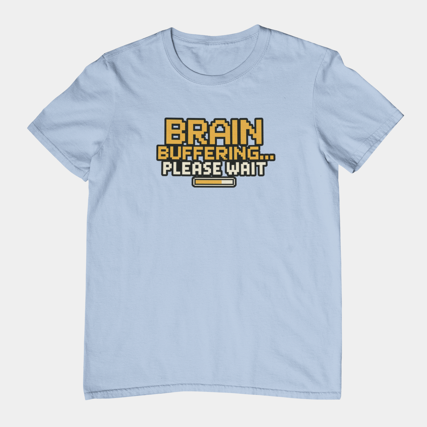 T-Shirt BRAIN BUFFERING Retro Pixel ADHD Loading Screen Graphic T-Shirt