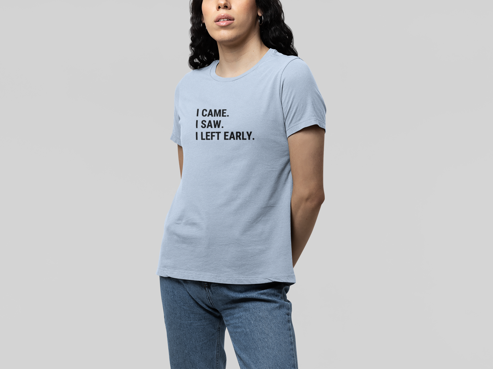 T-Shirt I CAME I SAW I LEFT EARLY Shirt – Funny Introvert Graphic Tee