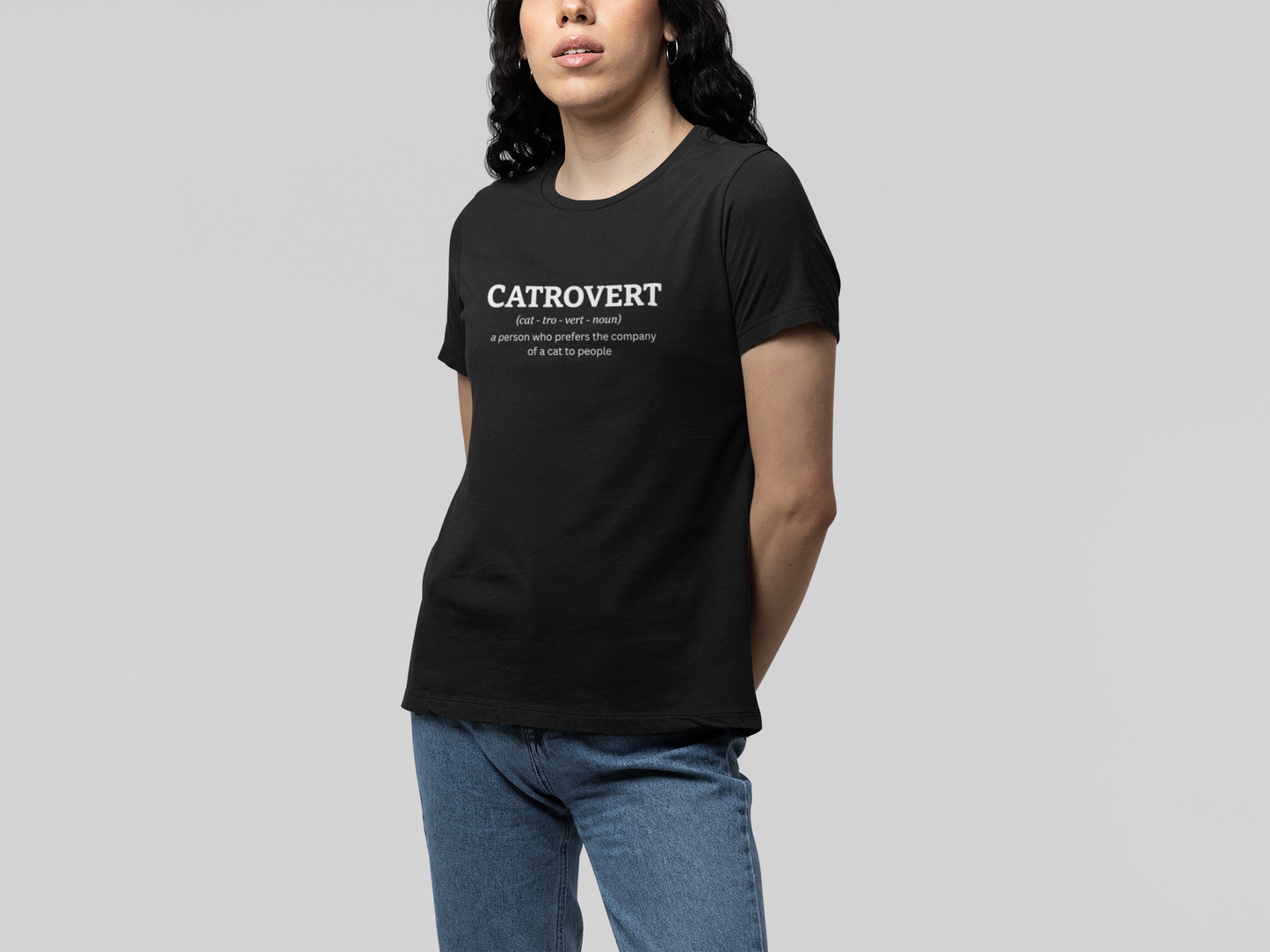 T-Shirt Catrovert Definition Shirt – Funny Introvert Cat Lover T-Shirt