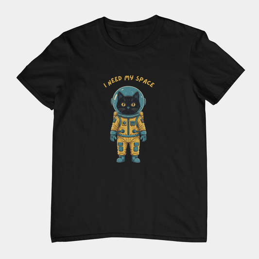 T-Shirt I Need My Space Cat Shirt – Funny Astronaut Cat Graphic Tee