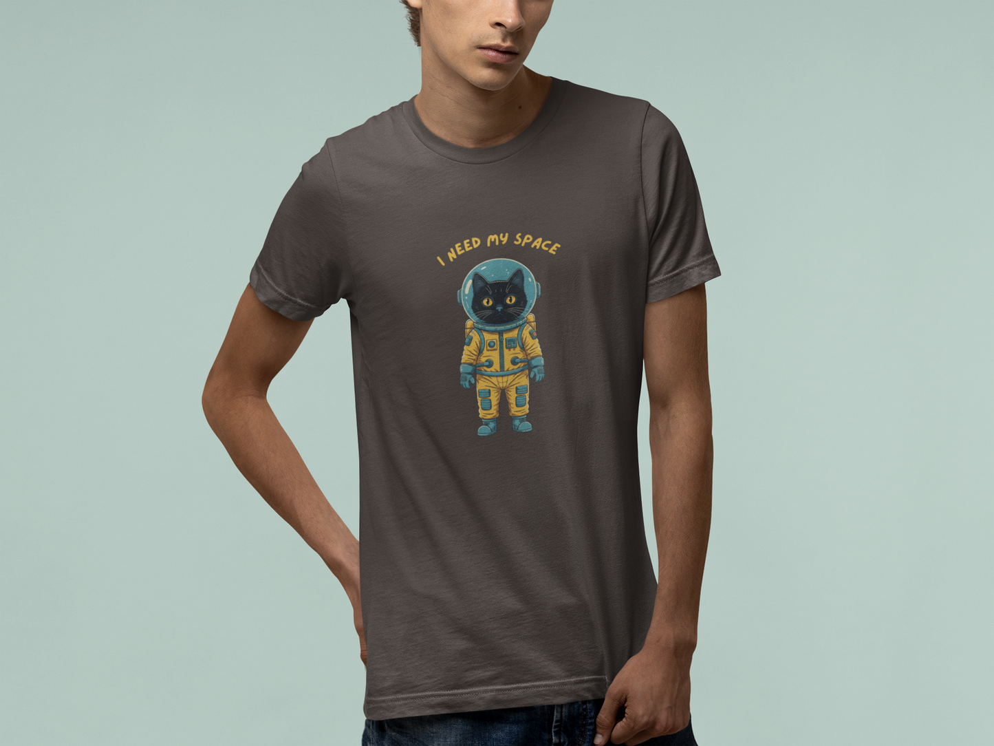 T-Shirt I Need My Space Cat Shirt – Funny Astronaut Cat Graphic Tee