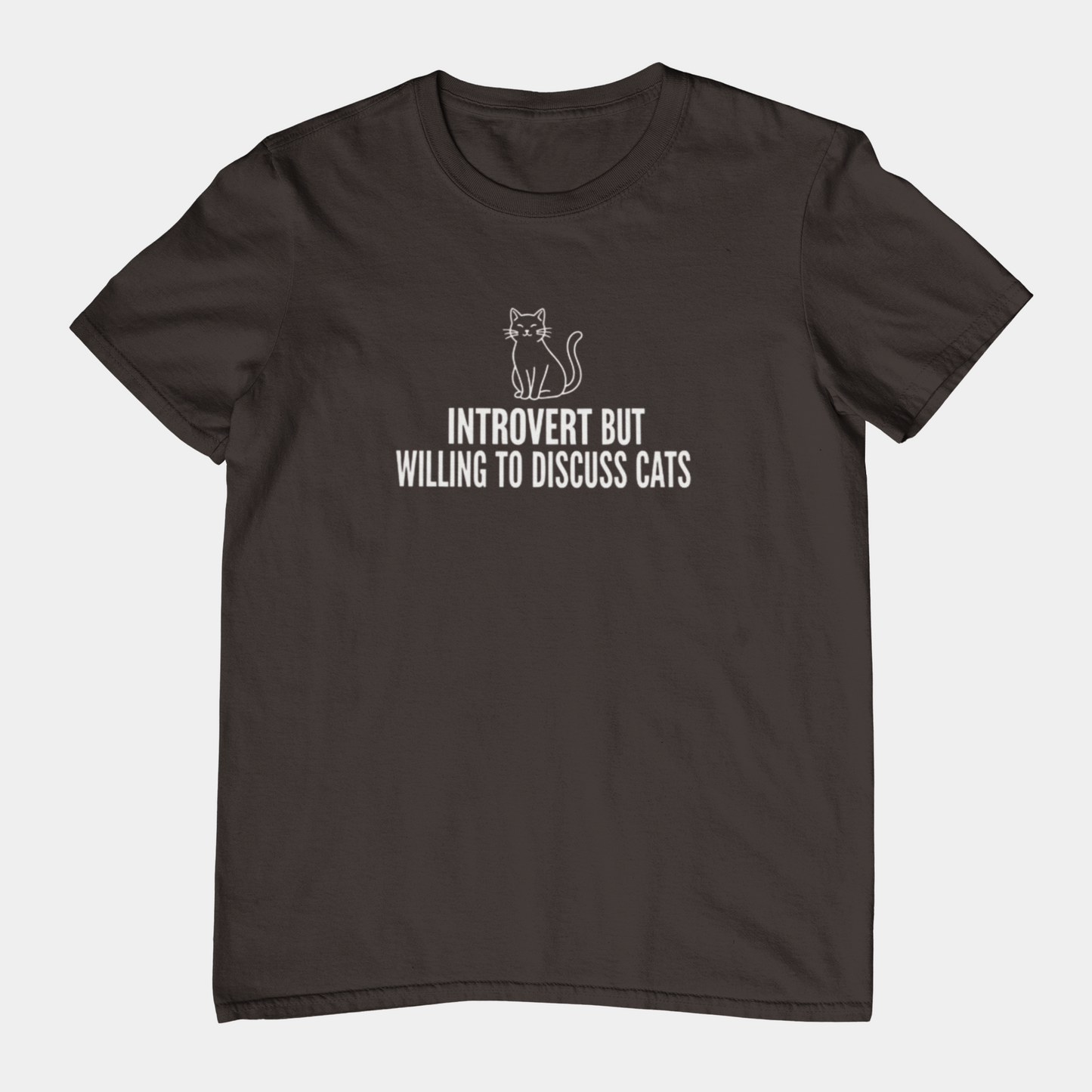 T-Shirt INTROVERT BUT WILLING TO DISCUSS CATS Funny Cat Lover T-Shirt