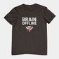 T-Shirt BRAIN OFFLINE T-Shirt – Funny Minimalist Graphic Tee for Adults