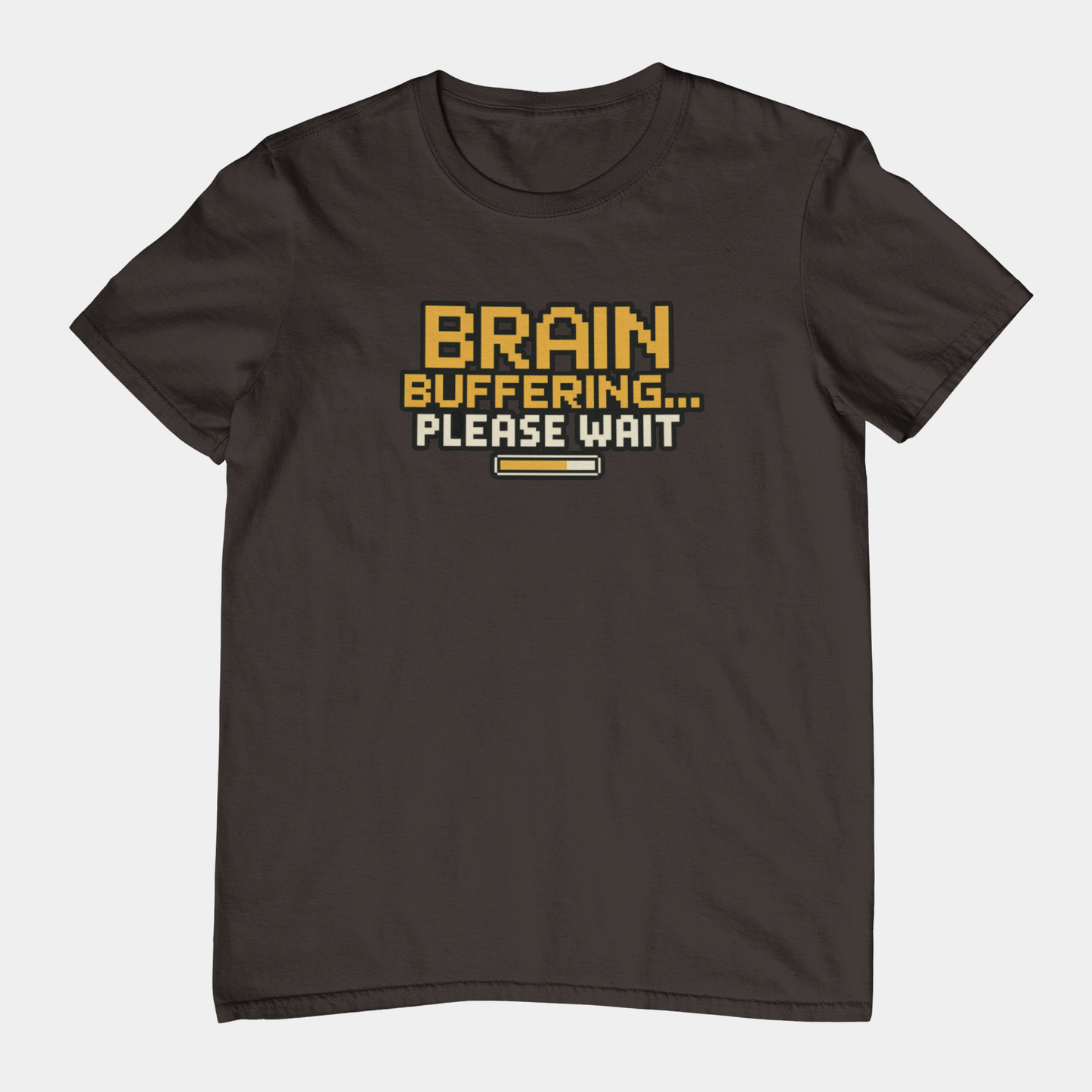 T-Shirt BRAIN BUFFERING Retro Pixel ADHD Loading Screen Graphic T-Shirt