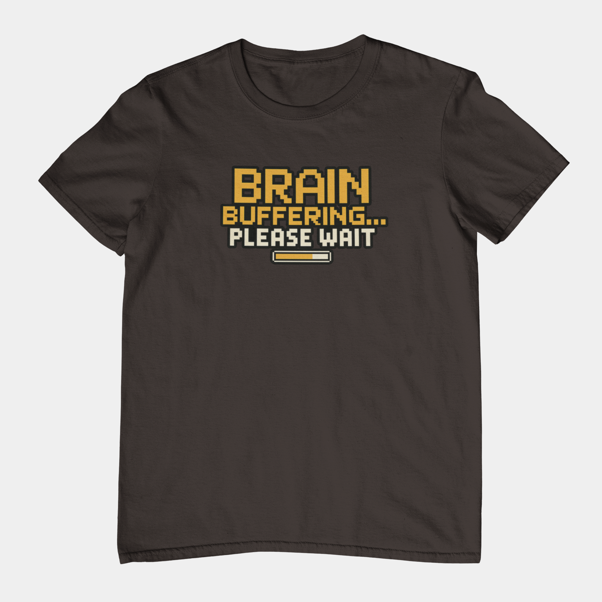 T-Shirt BRAIN BUFFERING Retro Pixel ADHD Loading Screen Graphic T-Shirt