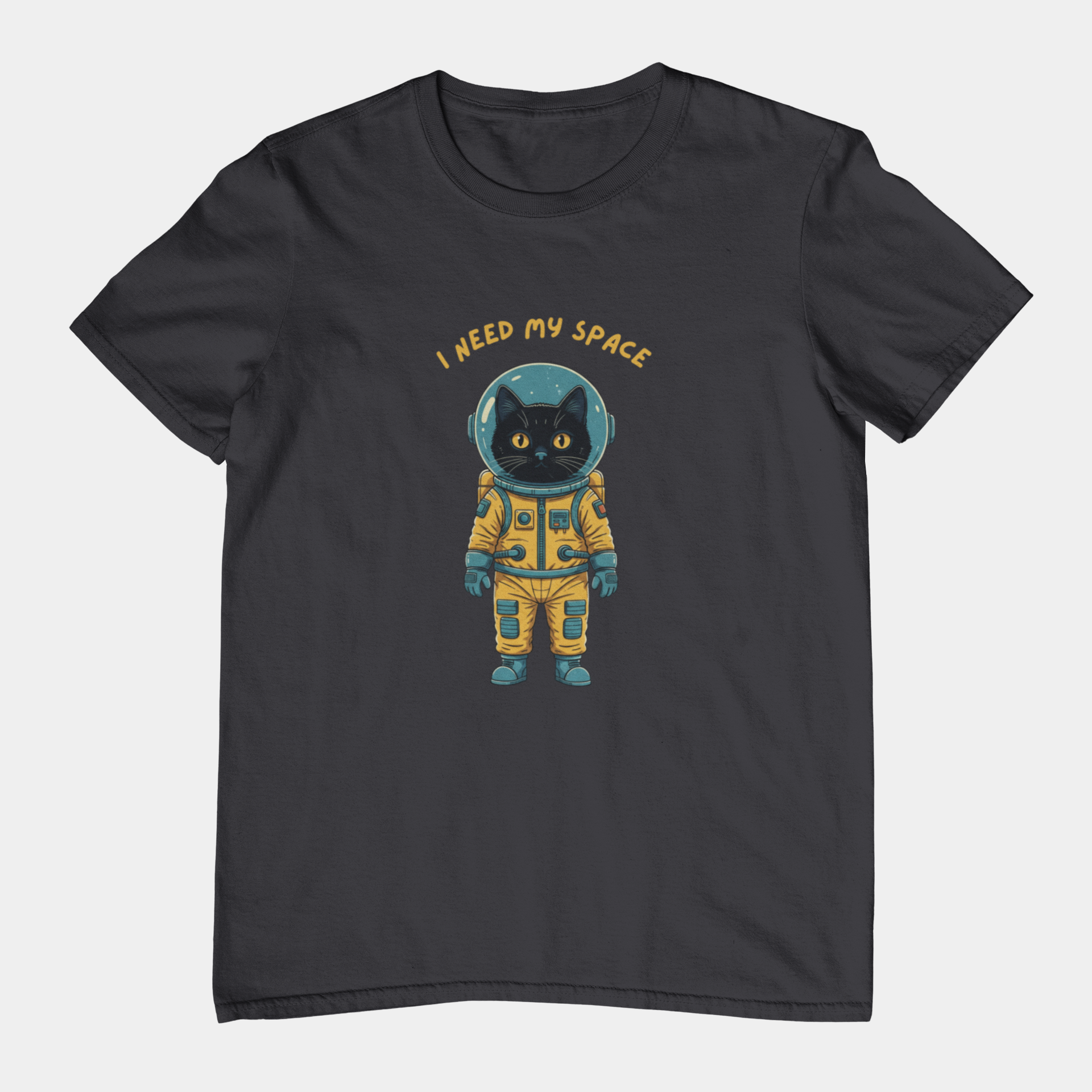 T-Shirt I Need My Space Cat Shirt – Funny Astronaut Cat Graphic Tee