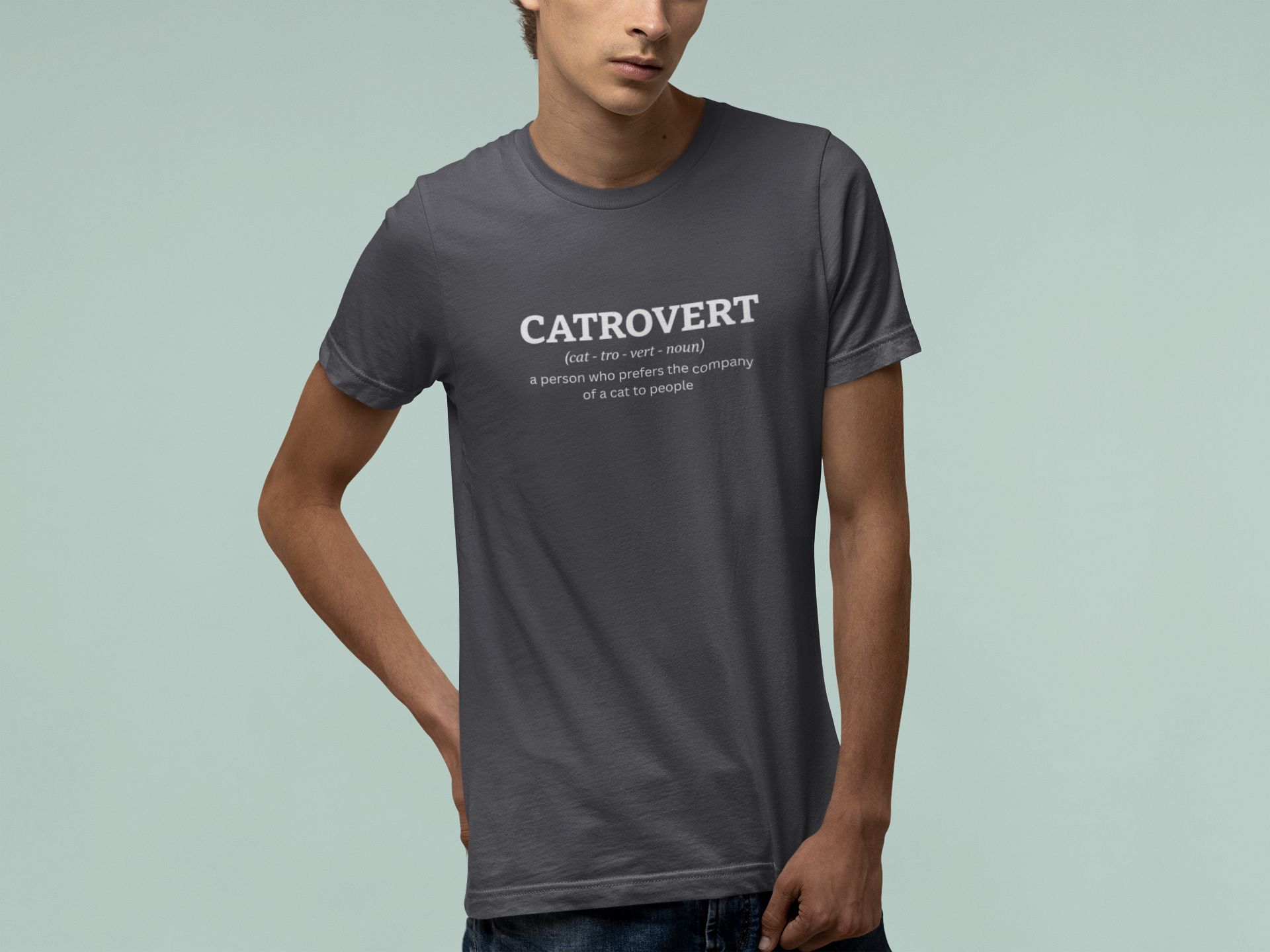 T-Shirt Catrovert Definition Shirt – Funny Introvert Cat Lover T-Shirt