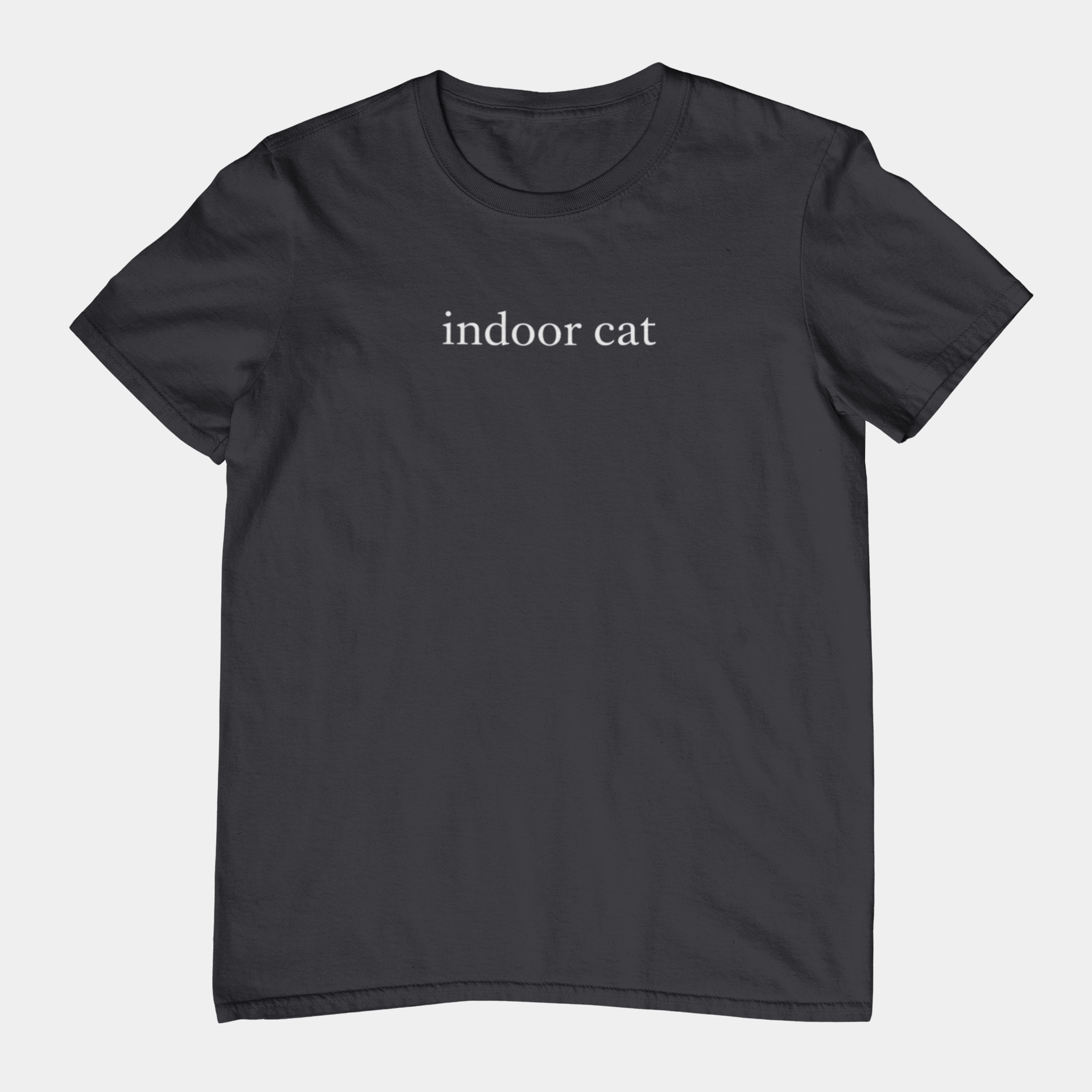 T-Shirt indoor cat Shirt – Funny Introvert Minimalist Cat Lover T-Shirt