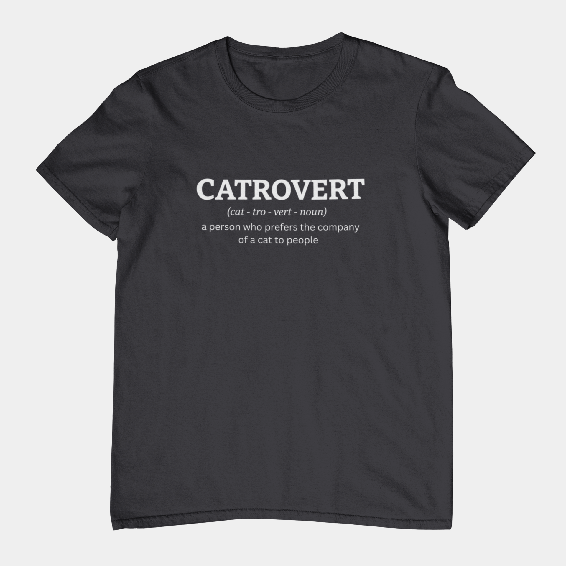 T-Shirt Catrovert Definition Shirt – Funny Introvert Cat Lover T-Shirt