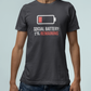 T-Shirt SOCIAL BATTERY: 1% Remaining T-Shirt – Funny Introvert Graphic Tee