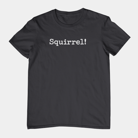 Squirrel! Shirt – Funny Distressed Typewriter Graphic Tee