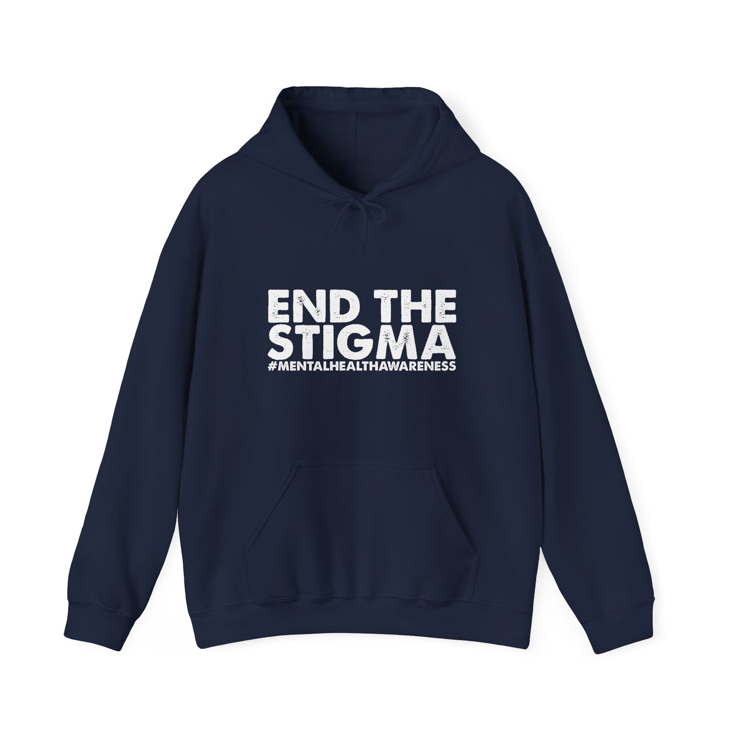 End the Stigma – Navy Mental Health Hoodie for Awareness & Support