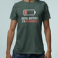 T-Shirt SOCIAL BATTERY: 1% Remaining T-Shirt – Funny Introvert Graphic Tee