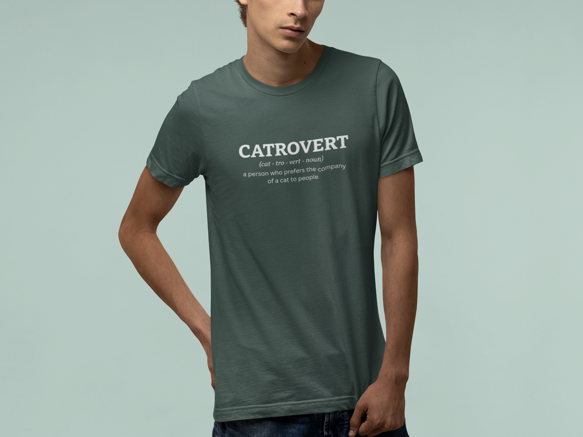 T-Shirt Catrovert Definition Shirt – Funny Introvert Cat Lover T-Shirt