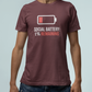 T-Shirt SOCIAL BATTERY: 1% Remaining T-Shirt – Funny Introvert Graphic Tee