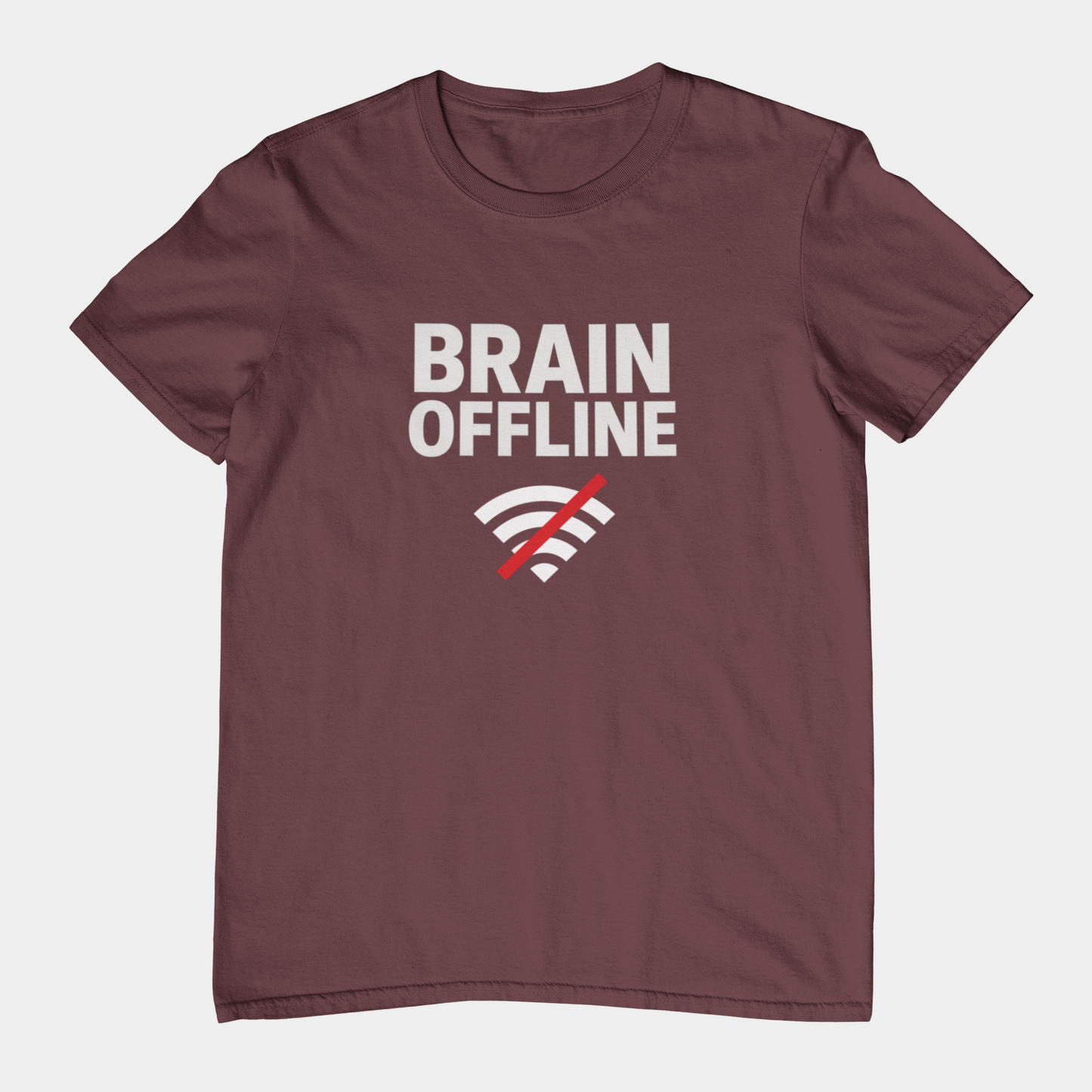 T-Shirt BRAIN OFFLINE T-Shirt – Funny Minimalist Graphic Tee for Adults