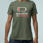 T-Shirt SOCIAL BATTERY: 1% Remaining T-Shirt – Funny Introvert Graphic Tee
