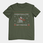 T-Shirt Overstimulated But Festive - Ugly Christmas Sweater Shirt Opossum