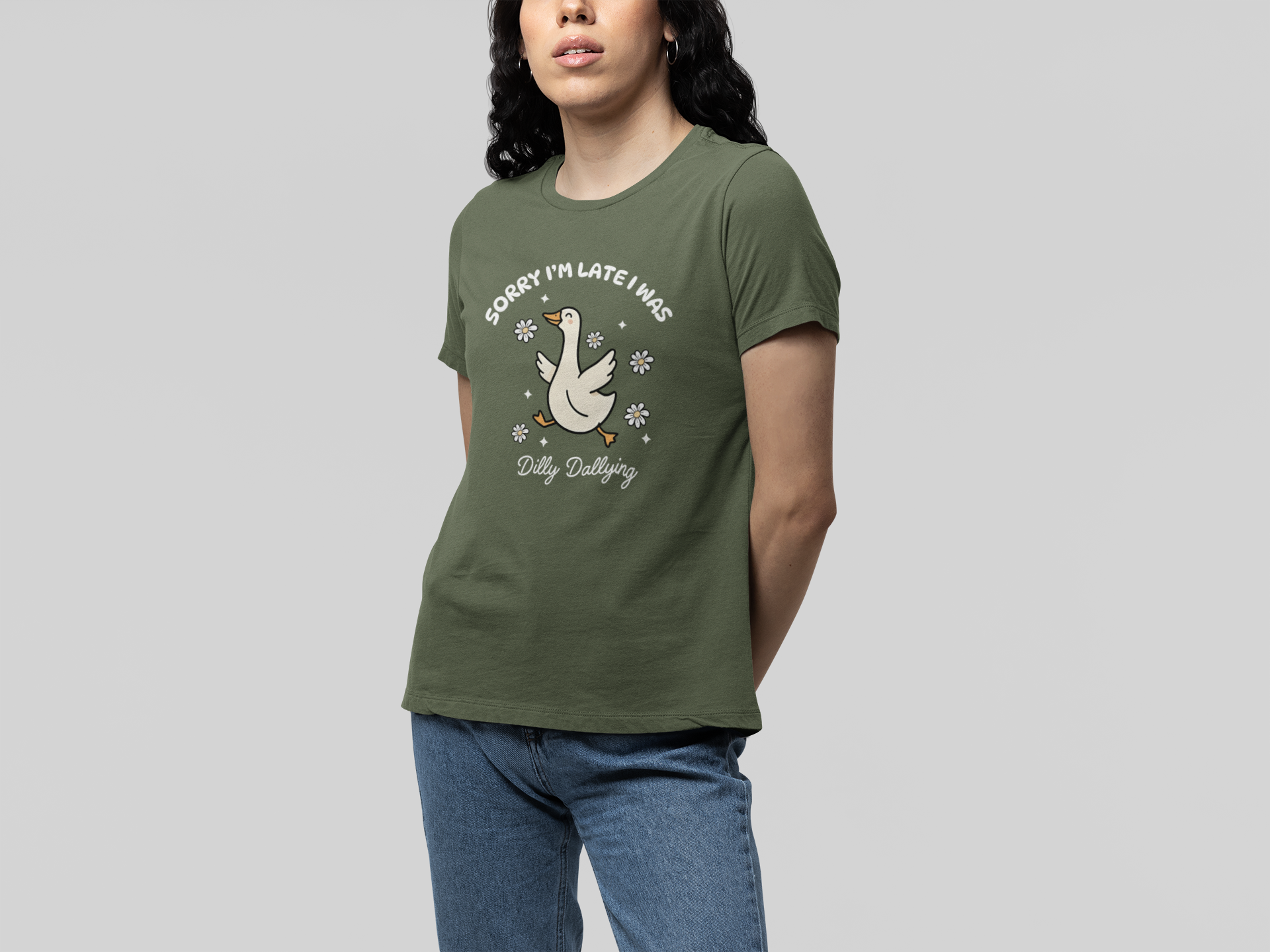 T-Shirt Sorry I'm Late I Was Dilly Dallying - Funny Always Late Shirt